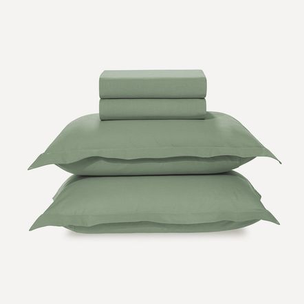 Jogo de Cama Casal 200 Fios 100% Algodão Tom Malva