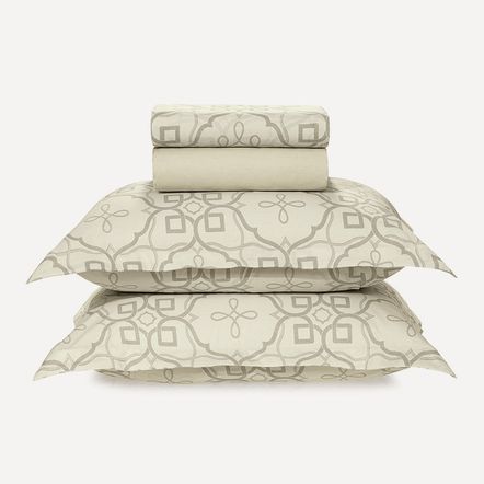 Jogo de Cama Casal 200 Fios 100% Algodão Ravena