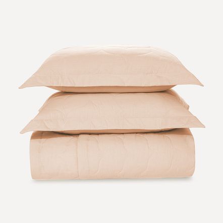 Colcha Casal com 2 Porta Travesseiros 200 Fios Tom Pétala