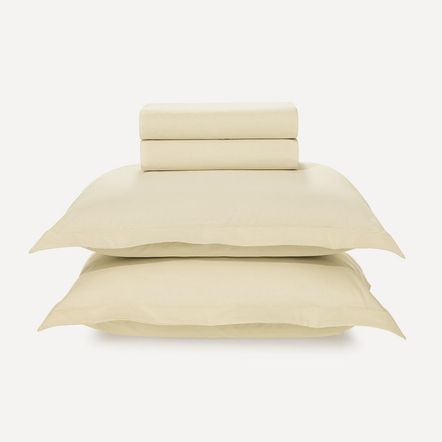 Jogo de Cama Queen 200 Fios 100% Algodão Tom Bege