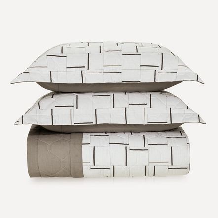 Colcha King com 2 Porta Travesseiros 200 Fios Heitor