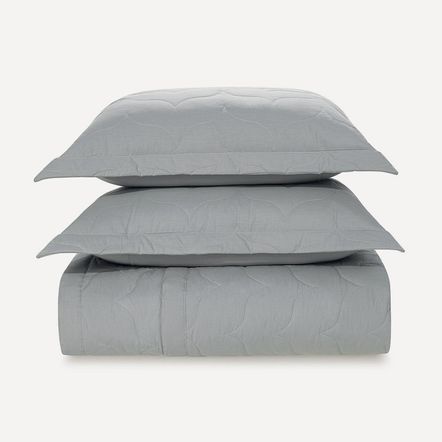 Colcha King com 2 Porta Travesseiros 200 Fios Tom Mineral