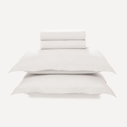 Jogo de Cama King 200 Fios 100% Algodão Tom Branco