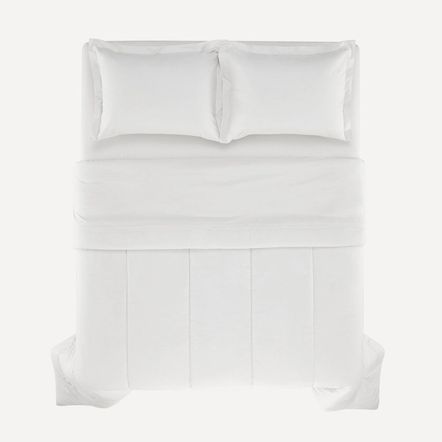 Edredom King 200 Fios 100% Algodão Tom Branco