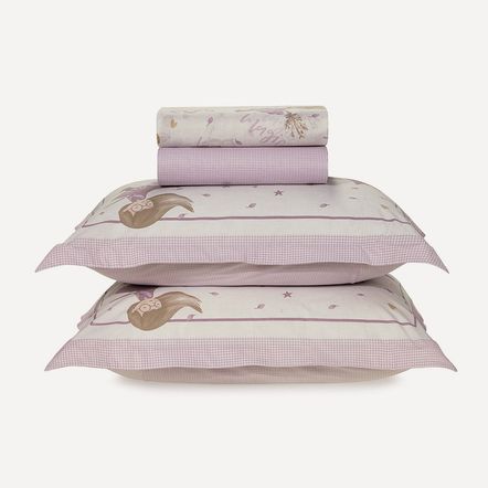 Jogo de Cama Infantil Casal 200 Fios 100% Algodão Fantasia