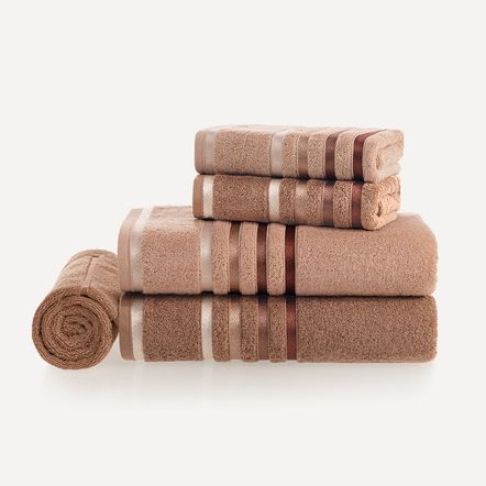 Jogo de Banho Gigante 5 Peças Fio Penteado Lumina Deserto/Sienna