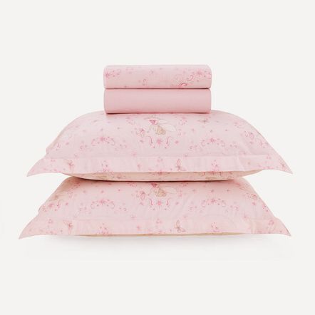 Jogo de Cama Infantil Casal 200 Fios 100% Algodão Laila II