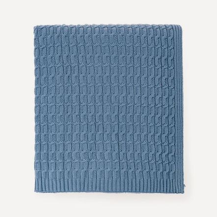 Manta Decorativa de Microfibra Lobato Azul