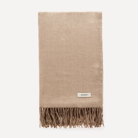 Manta Decorativa de Microfibra Milane Taupe