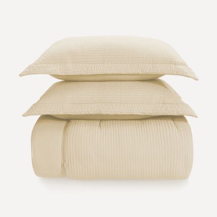Colcha Casal com 2 Porta-travesseiros 100% Poliéster Baumann Natural