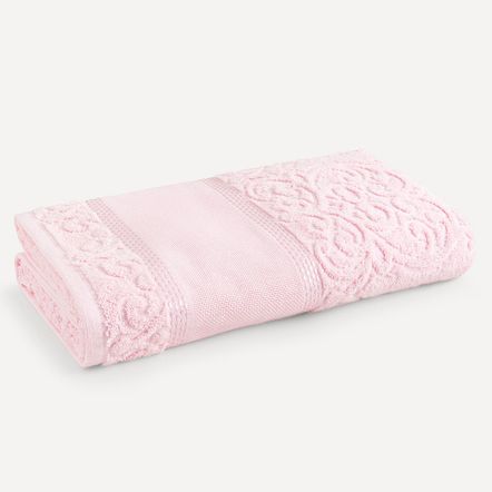 Toalha de Lavabo/Visita para Pintar Karsten Melina Rosa Quartzo