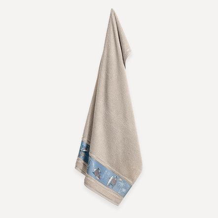 Toalha de Banho Infantil Fio Cardado Surf Linho