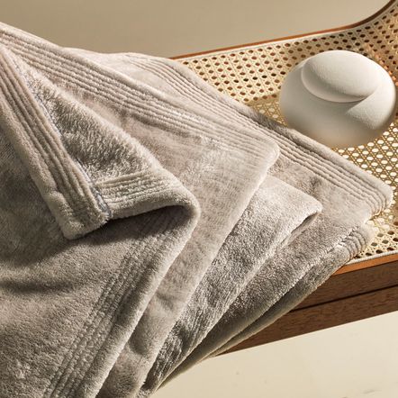 Cobertor Casal de Flanela Adele II Trigo