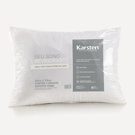 Travesseiro Suporte firme Percal 180 Fios Seu Sono Revigorante