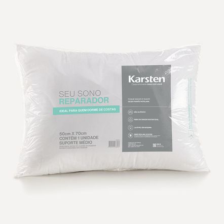 Travesseiro Suporte médio Percal 180 Fios Seu Sono Reparador