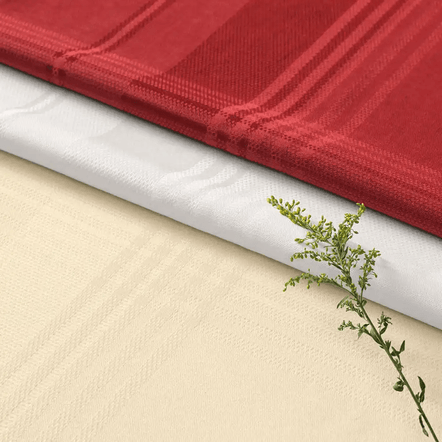 Toalha de Mesa Retangular 12 Lugares Jacquard Fragnani Vermelho