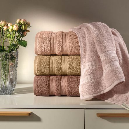 Jogo de Banho Gigante 5 Peças 100% Algodão Unika Marshmallow