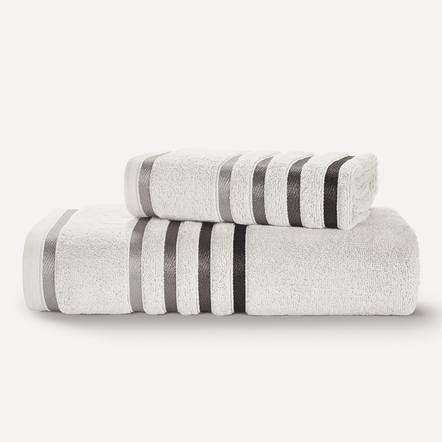 Jogo de Banho e Rosto Fio Penteado Lumina Branco