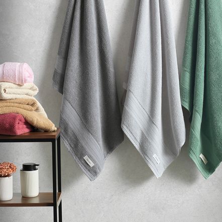 Jogo de Banho e Rosto 100% algodão Empire Cinza Urbano