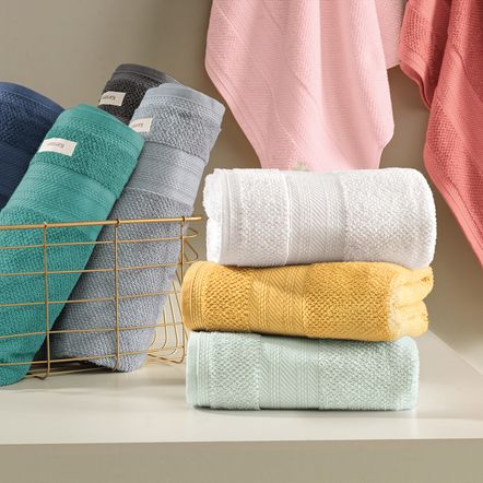 Jogo de Banho e Rosto 100% algodão Empire Branco