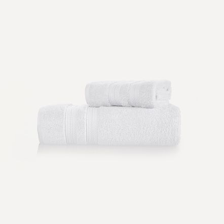 Jogo de Banho e Rosto 100% algodão Unika Branco