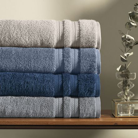 Jogo de Banho e Rosto 100% algodão Unika Cinza Urbano