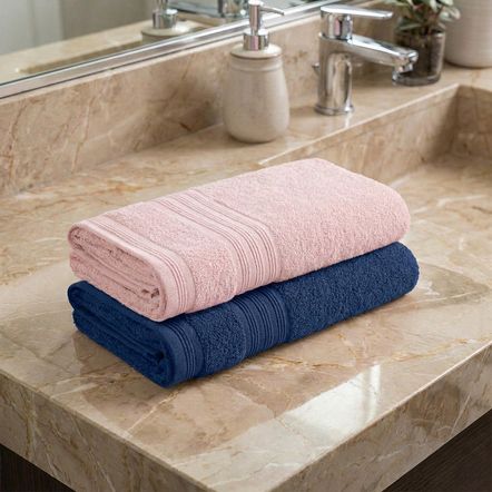 Kit 2 Toalha de Banho Casal 100% Algodão Sintra