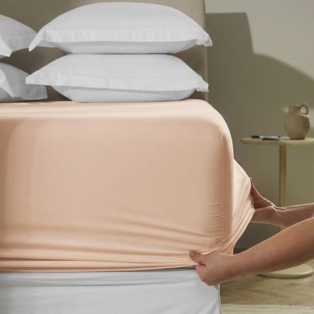 Lençol Solteiro King com Elástico Avulso 100% Algodão Tom Pétala