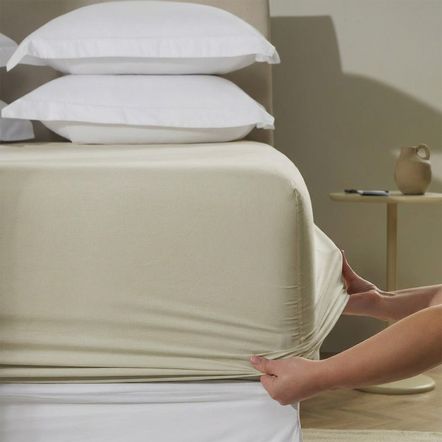 Lençol com Elástico Avulso Casal Tom Sálvia