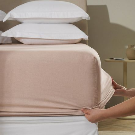 Lençol de Elástico Avulso Queen 300 Fios 100% Algodão Bossa Nude