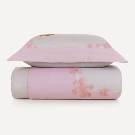Colcha Infantil Solteiro com Porta-travesseiro 200 Fios Graciela