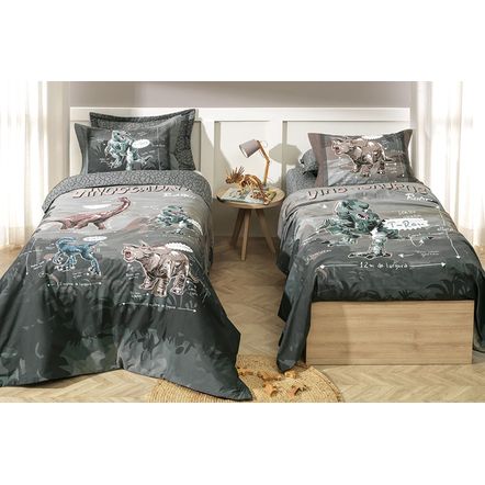 Jogo de Cama Infantil Solteiro 200 Fios 100% Algodão T-Rex