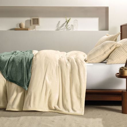 Cobertor Queen Peluciado Belmond Natural