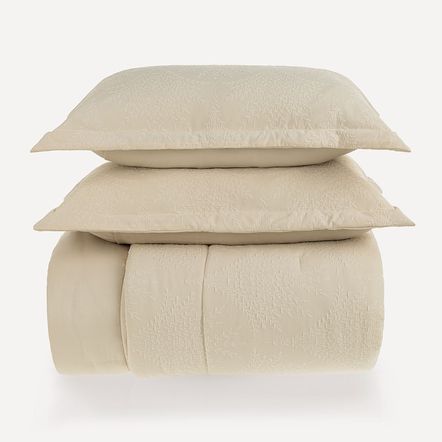 Colcha Casal com 2 Porta-travesseiros Vittoria Giz