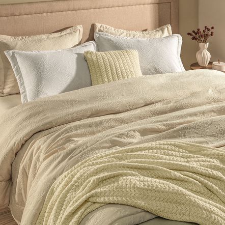 Colcha Super King com 2 Porta-travesseiros Vittoria Giz