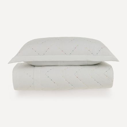 Colcha Infantil Solteiro Cosmos Branco