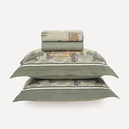 Jogo de Cama Infantil Casal 200 Fios 100% Algodão Forest