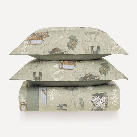Colcha Infantil Casal com Porta-travesseiro 200 Fios Forest