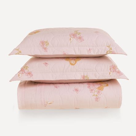 Colcha Infantil Casal com Porta-travesseiro 200 Fios Amora