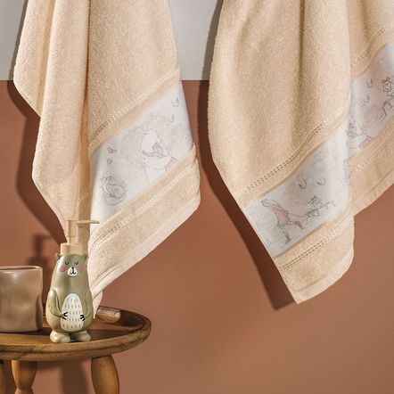 Toalha de Banho Infantil Amigo Urso Tule