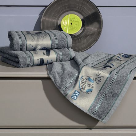 Toalha de Banho Infantil Música Azul Sereno