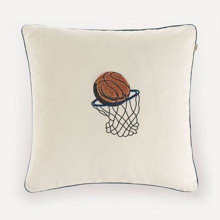 Almofada Infantil 45cm x 45cm 100% Algodão Basquete