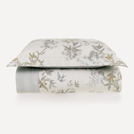 Colcha Solteiro com 2 Porta-travesseiros 200 Fios 100% Algodão Alanis