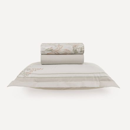 Jogo de Cama Solteiro 200 Fios 100% Algodão Amélia