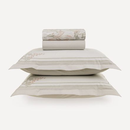 Jogo de Cama Casal 200 Fios 100% Algodão Amélia