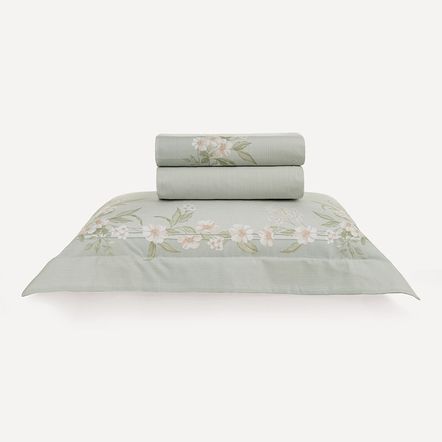 Jogo de Cama Solteiro 200 Fios 100% Algodão Iasmin