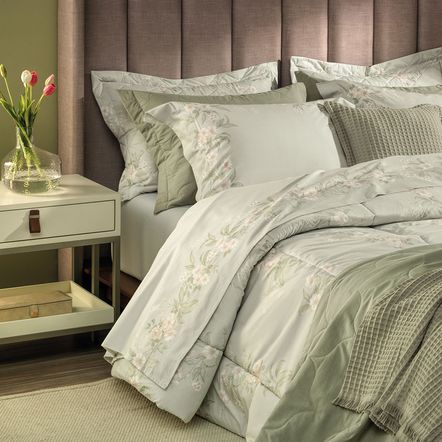 Jogo de Cama Casal 200 Fios 100% Algodão Iasmin