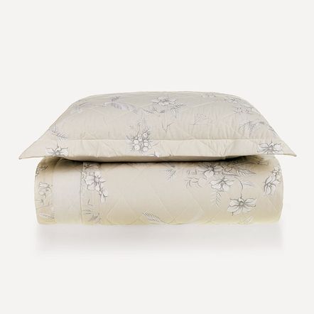 Colcha Solteiro com 2 Porta-travesseiros 200 Fios 100% Algodão Maris