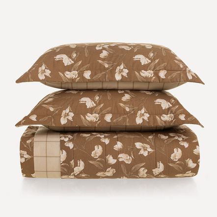 Colcha King com 2 Porta-travesseiros 200 Fios 100% Algodão Anabel