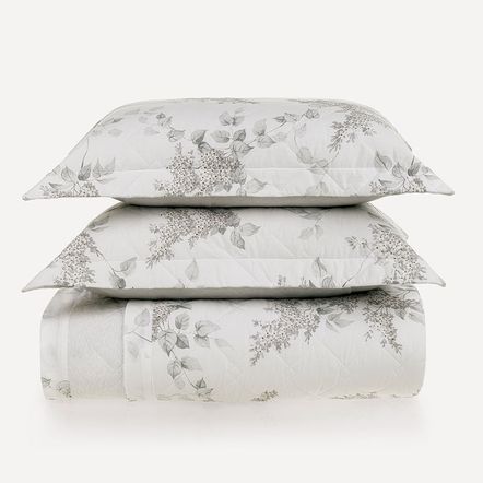 Colcha Casal com Porta-travesseiro 200 Fios 100% Algodão Brenda